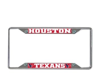 Picture of Fan Mats 21531 12.5 x 6.5 in. Houston Texans Chrome License Plate Frame Universal Size Football
