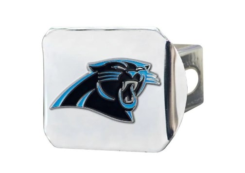 Picture of Fan Mats 22540 4.5 x 3.37 in. Carolina Panthers Emblem on Chrome Hitch Cover