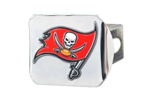 Picture of Fan Mats 22615 Tampa Bay Buccaneers Emblem on Chrome Hitch Cover