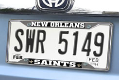 Picture of Fan Mats 15037 6.25 x 12.25 in. New Orleans Saints Car Truck 2 Chrome Metal License Plate Frames