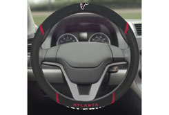 Picture of Fan Mats 15040 Atlanta Falcons Black Mesh Extra Grip Steering Wheel Cover
