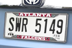Picture of Fan Mats 15041 6.25 x 12.25 in. Atlanta Falcons Car Truck Chrome Metal License Plate Frame