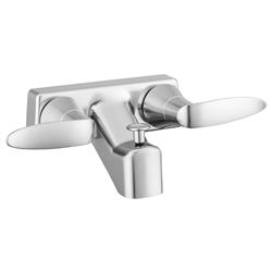 4 in. Wall Mount Faucet - Brushed Satin Nickel Plated