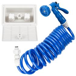 D6U-DFSA189WT Exterior Quick Connect Spray Port with Box - White