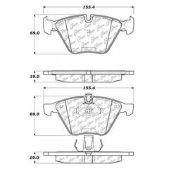 P78-10409181 Posi Quiet Brake Pad for 2011-2012 BMW 335is