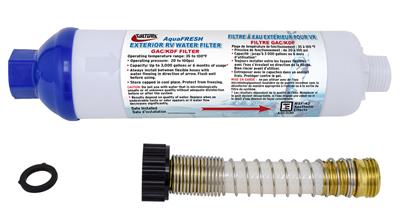 Valterra  Inline Water Filter with Connect Fittings & Hose Saver
