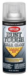 Paint Rust Tough Use To Destroy Old Rust And Prevent New Rust; Gloss Clear; Aerosol Spray Can