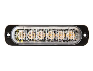 B83-8891900 4.37 in. Amber Horizontal 6 LEDs Strobe Light