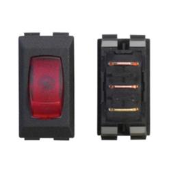 Valterra V46-A131C SPST Illuminated On & Off Rocker Switch - Black & Red