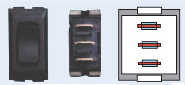 Valterra V46-F112 Slide Out Switch - Black, 3 per Pack