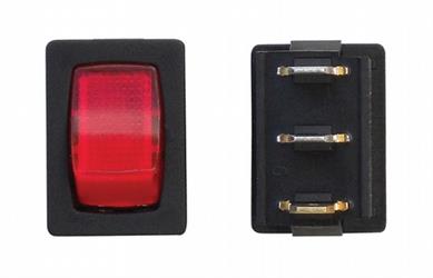 Valterra DG623PB Mini Illuminated On/Off Switch, SPST, Black/Red, 3-Pack in Black/Red | Camping World