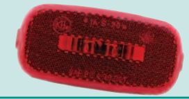 4 x 2 in. 2 Diode Turn Signal-Parking-Side Marker Light Lens - Red