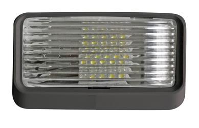 Valterra V46-52729 Rectangular Porch Light without Switch - Black & Clear