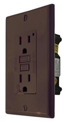 Valterra V46-VGF15B Ground Fault Interrupter Receptacle with Light - Brown