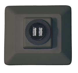 12V Power Port Socket with Lock - Black