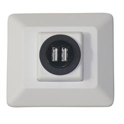 12V Metal Outlet Cap Power Port Socket - Black