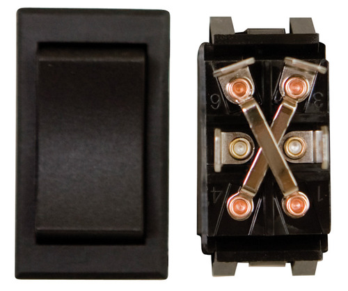 4 Pin Terminal Slide Out Momentary Switch - Black