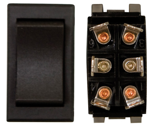 Valterra V46-12956 6 Pin Terminal Slide Out Momentary Switch - Black