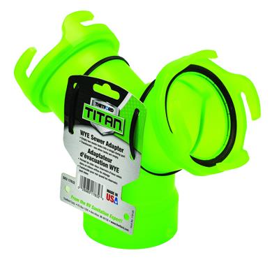 Thetford  Titan Sewer Hose Wye Adapter - Translucent Green