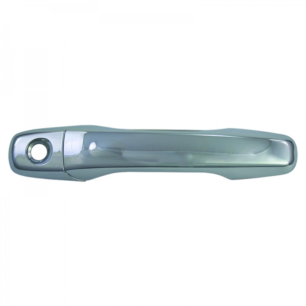 Black, ABS Plastic, With Door Handle Trim, With Driver Side Keyhole/ Without Passenger Side Keyhole
