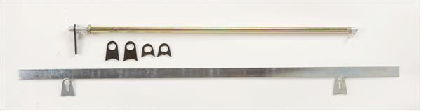 700108 19.5 in. Spring Pin & Flat Bar Net Mount Kit, Silver