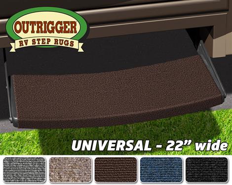 Presto Fit 20395 Outrigger Universal RV Step Rug, Chocolate Brown