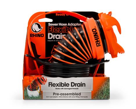 Picture of Camco 39319 Flexible 3-in-1 Sewer Hose Seal&#44; Black & Orange