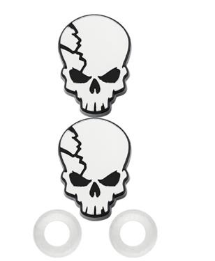 82550 Skull Design Fastener Caps, Chrome