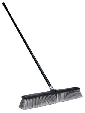 24 in. Shop Push Broom with Steel Handle