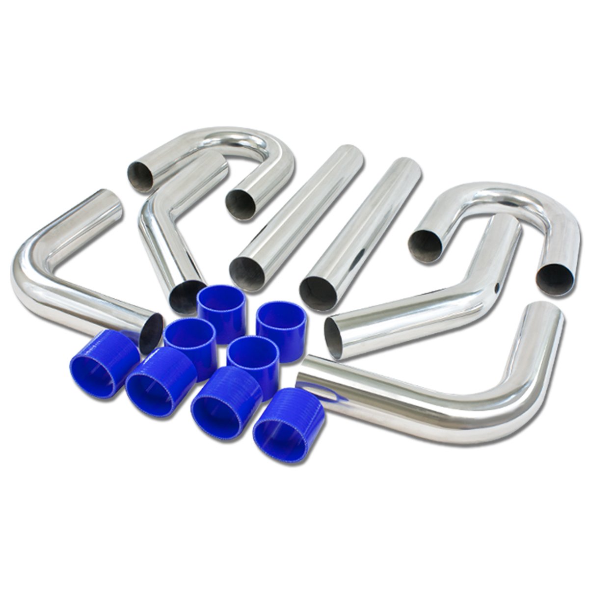 TR17KSLWBK Silver Intercooler with Black Pipes