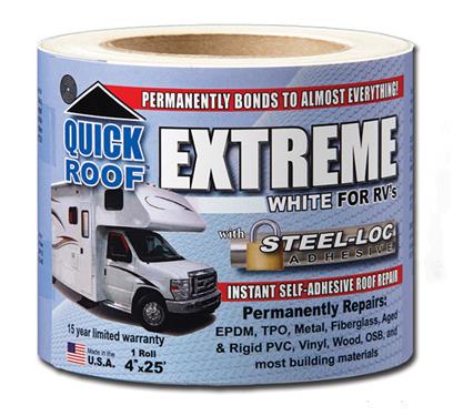 BUBE425 Quick Roof Extreme RV Roof Repair with Steel, Tan - 4 x 25 in.