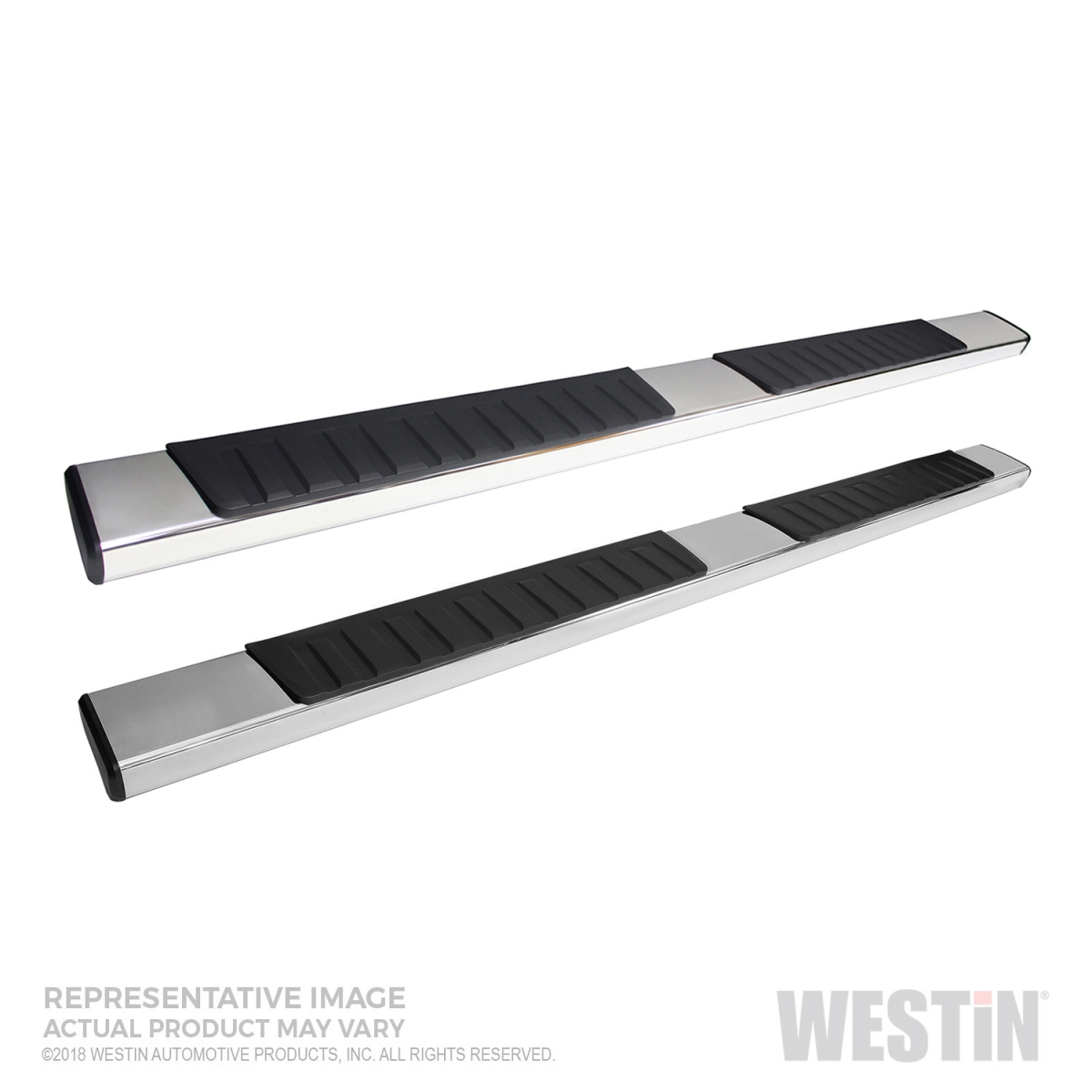 W16-2871270 7 in. R7 Series Cab Length Polished Running Boards for 2019-2019 Chevrolet Silverado 1500- New Model, Polished