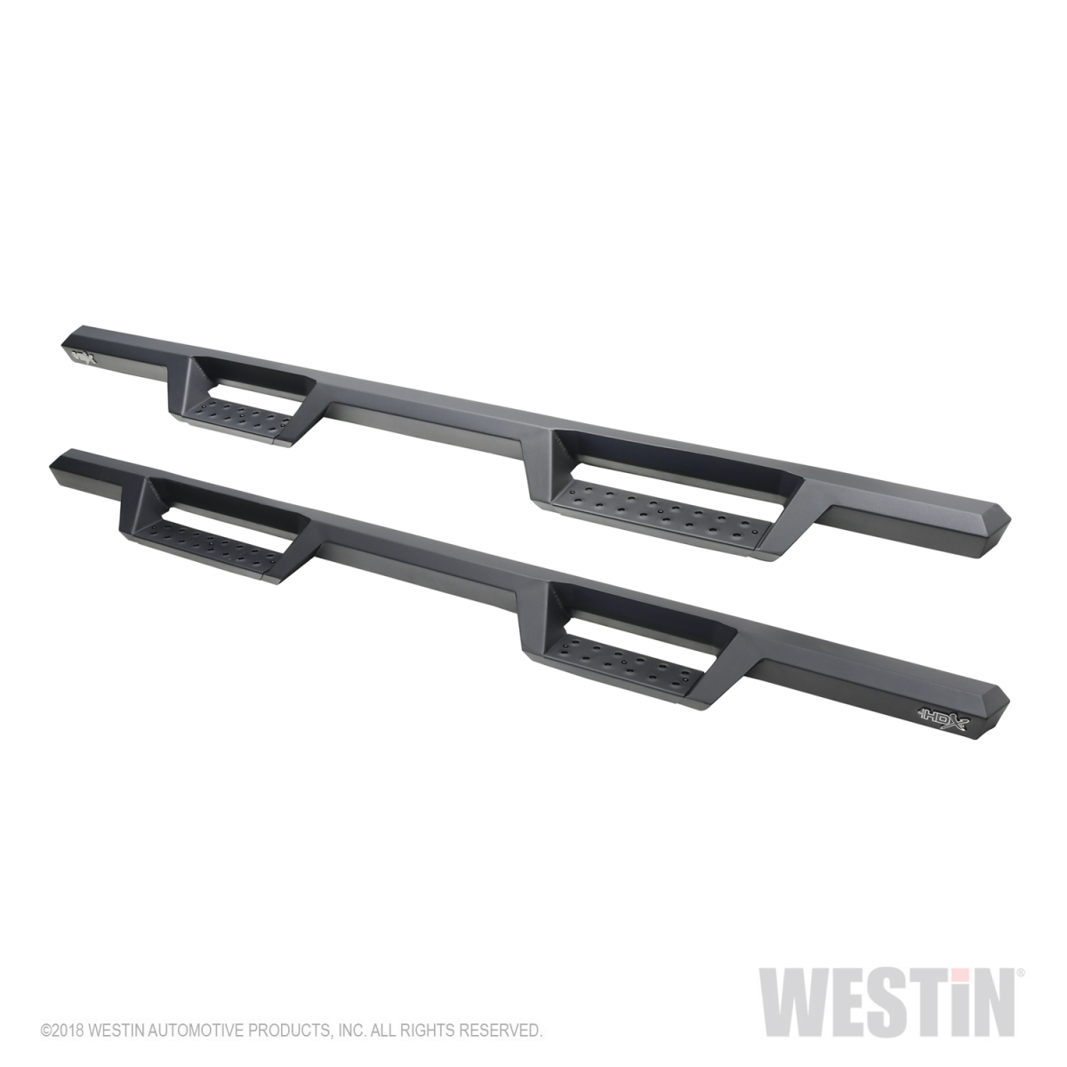 W16-5614135 HDX Cab Length Black Drop Steps with Black Steps Plates for 2019-2019 Chevrolet Silverado 1500- New Model