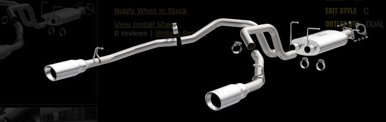 M66-19429  Series Stainless Steel Cat-Back Exhaust System with Split Rear Exit for 2019-2019 Ram 1500- New Model