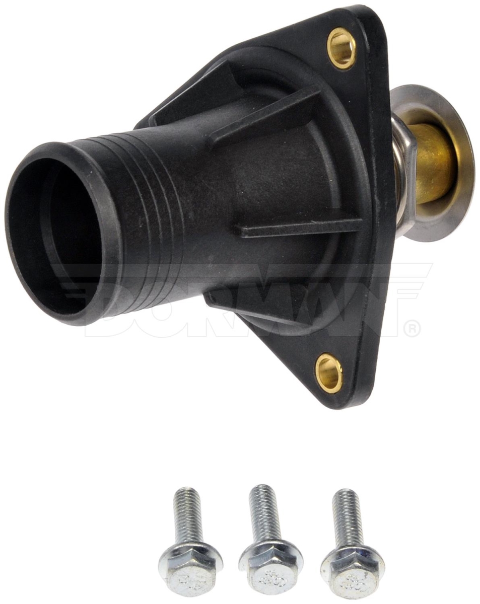 D18-9025164 Engine Coolant Thermostat Housing Sensor & Gasket for 2002-2008 Jaguar X-Type, Black