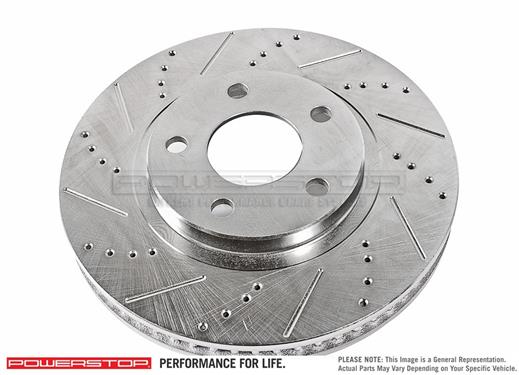 Power Stop AR8374XL Drilled & Slotted Rotor Left Side