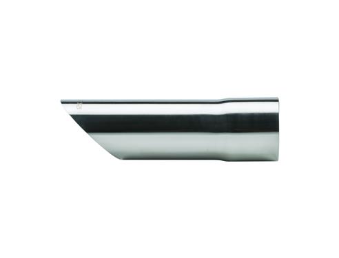 EVT49 2.5 x 9 ft. 304 Stainless Steel Round Angle Cut Slip-Fit Polished Exhaust Tip