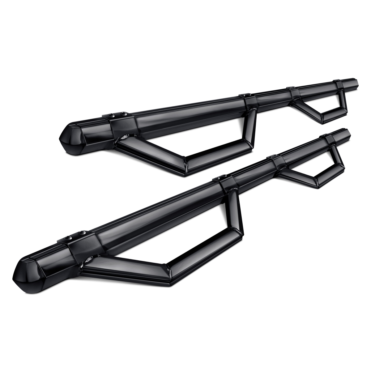 HEX Series Cab Length Silver Powder Coat Side Steps