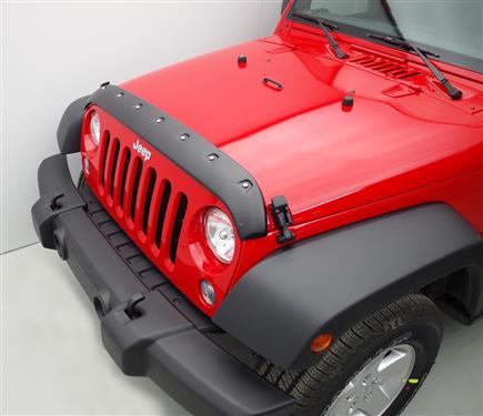 TS7W07 Smooth Black Form Fit Hood Protector for 2007-2011 Wrangr Jk
