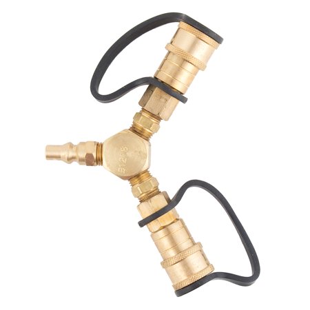 ME23YP Propane Y Adapter Fitting with Shut Off