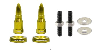 LPH005GD License Plate Fastener Complete Kit, Gold