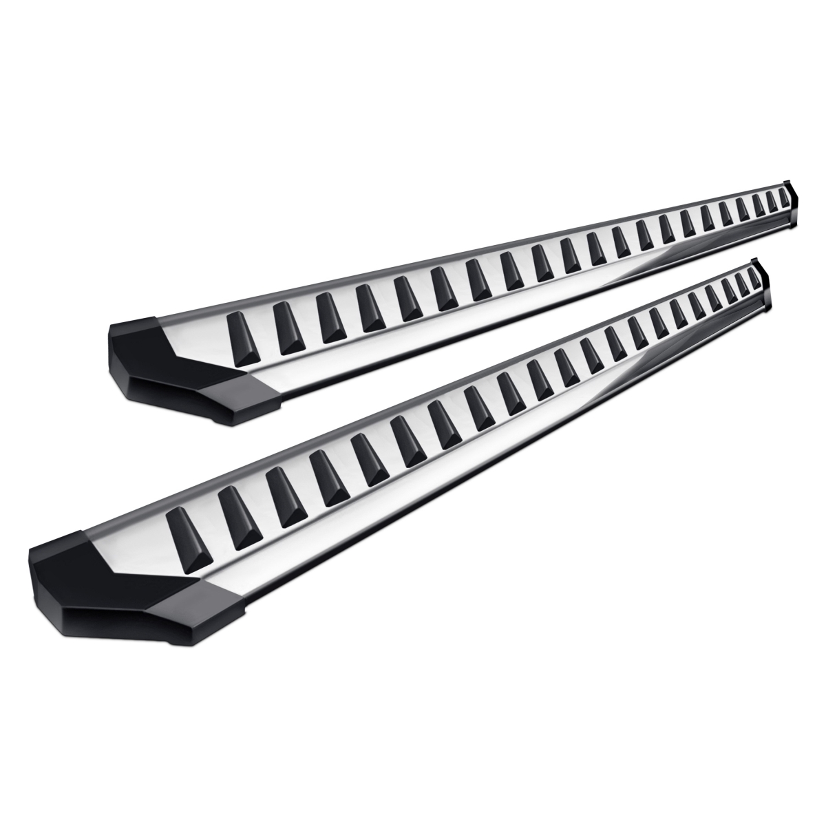 USA 32215418 6 in. RZR Series Cab Length Polished Running Boards for 2019 Santa Fe Hyundai