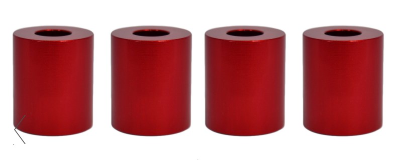 LGS001PR Lug Nut Sleeve Covers, Red