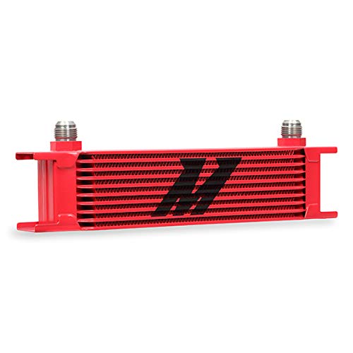 Picture of Mishimoto MMOC10RD Universal 10 Row Oil Cooler&#44; Red