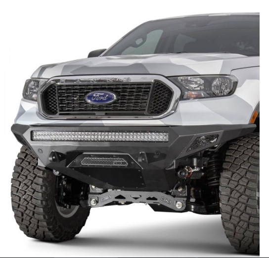 Picture of Addictive Desert Designs F221403030 Stealth Fighter Full Width Black Front HD Bumper for 2019 Ford Ranger