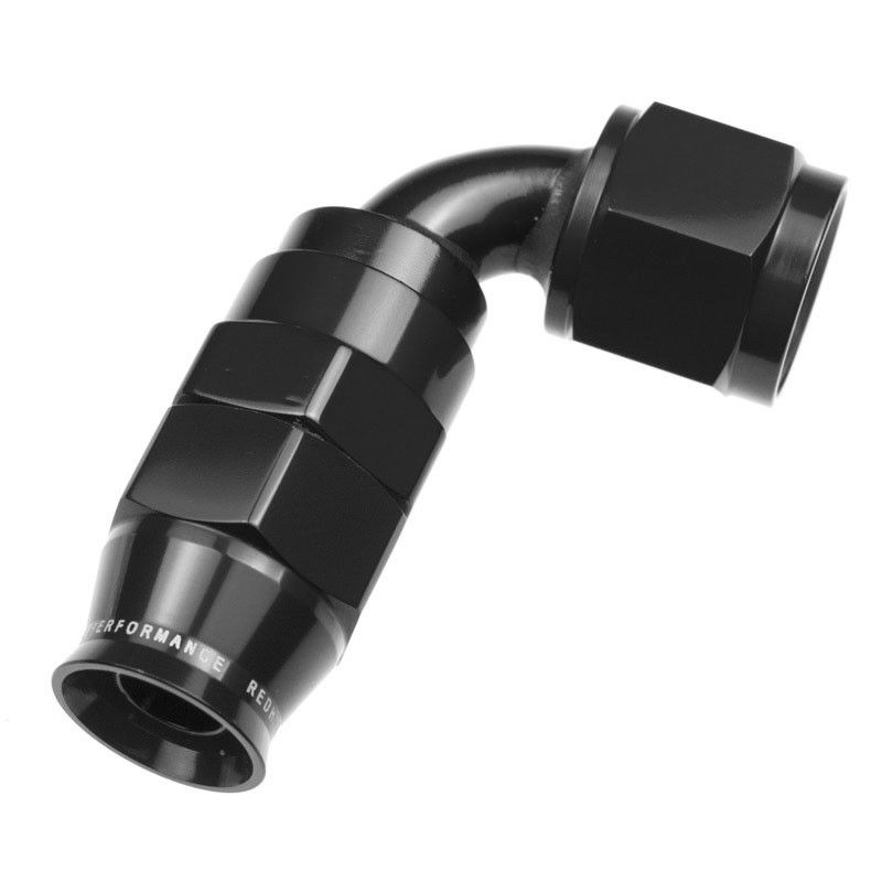 06 AN 90 deg 1200 Series Reusable PTFE Hose End - Black Anodized