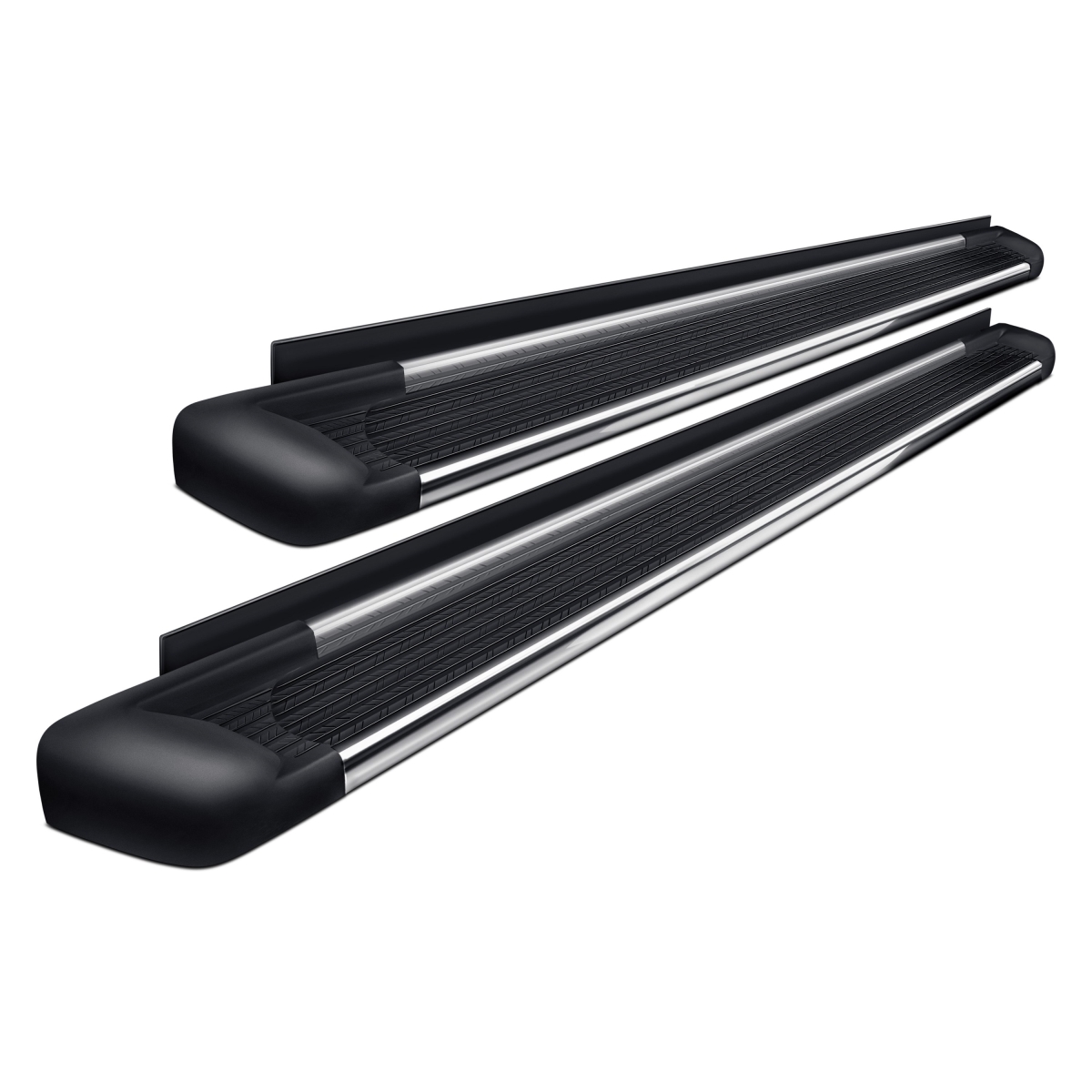 2764710 68.4 in. Aluminum SG6 Cab Length Polished Running Boards with Brite Trim for Buick Enclave 2008-2017