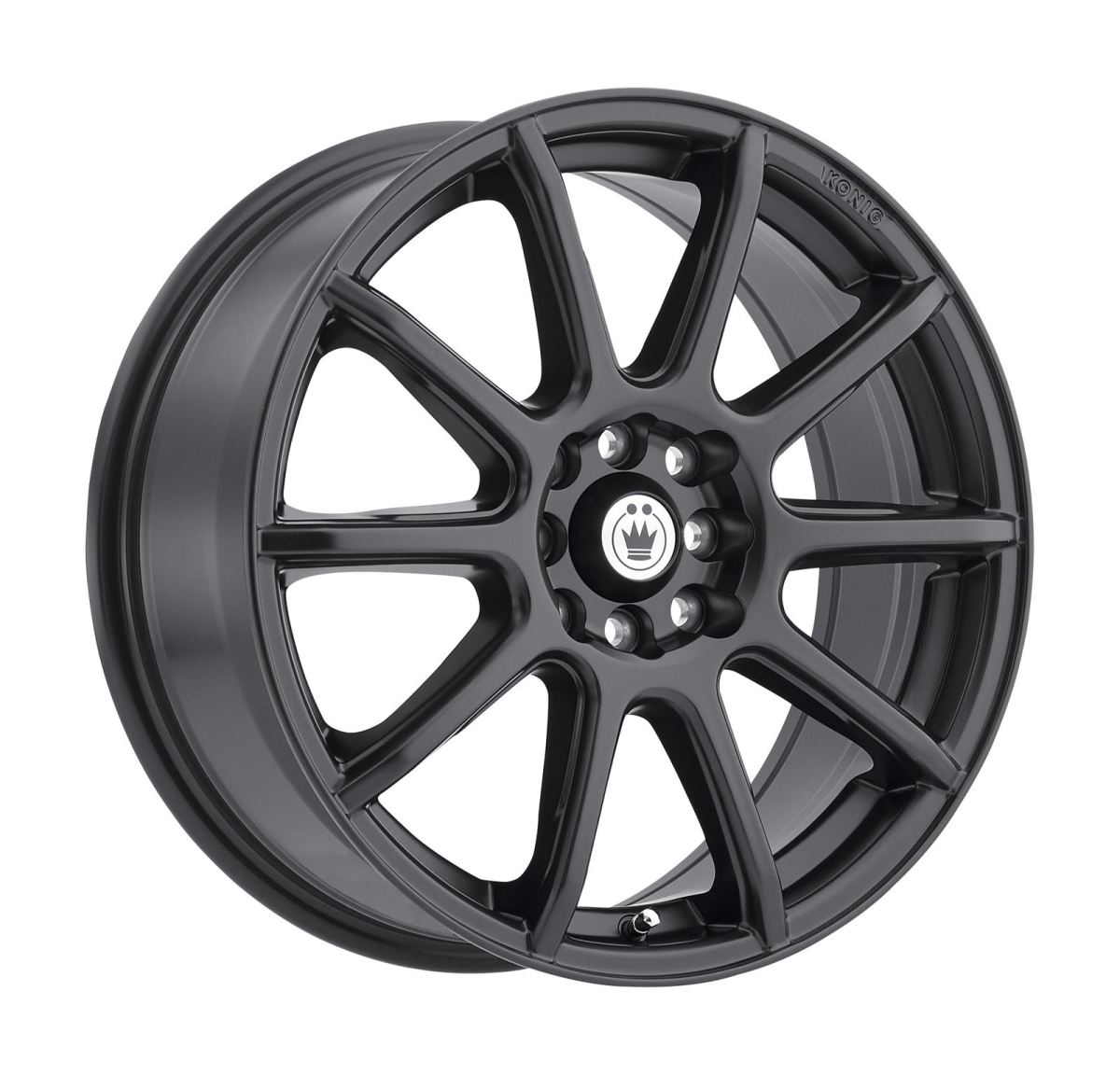 CL77T54405 17 x 7 in. Bolt Pattern Wheel, Matte Black - 5 x 105 & 5 x 114.3 mm