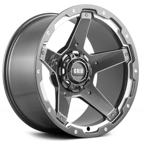 42955G11 20 x 9.0 in. 5 x 150 in. Bolt Pattern 12 Offset 110.3 mm Hub Wheel, Gloss Graphite