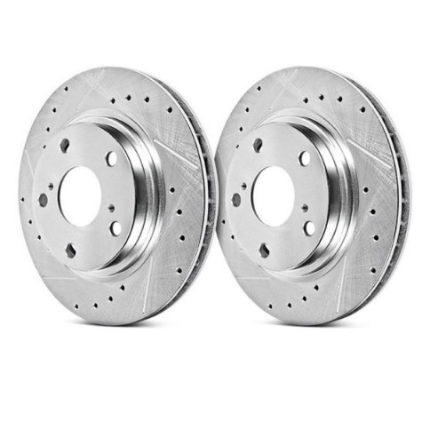 AR8655XPR Evolution Performance Drilled & Slotted Front Brake Rotors for 2002-2004 Chevy Avalanche - Set of 2